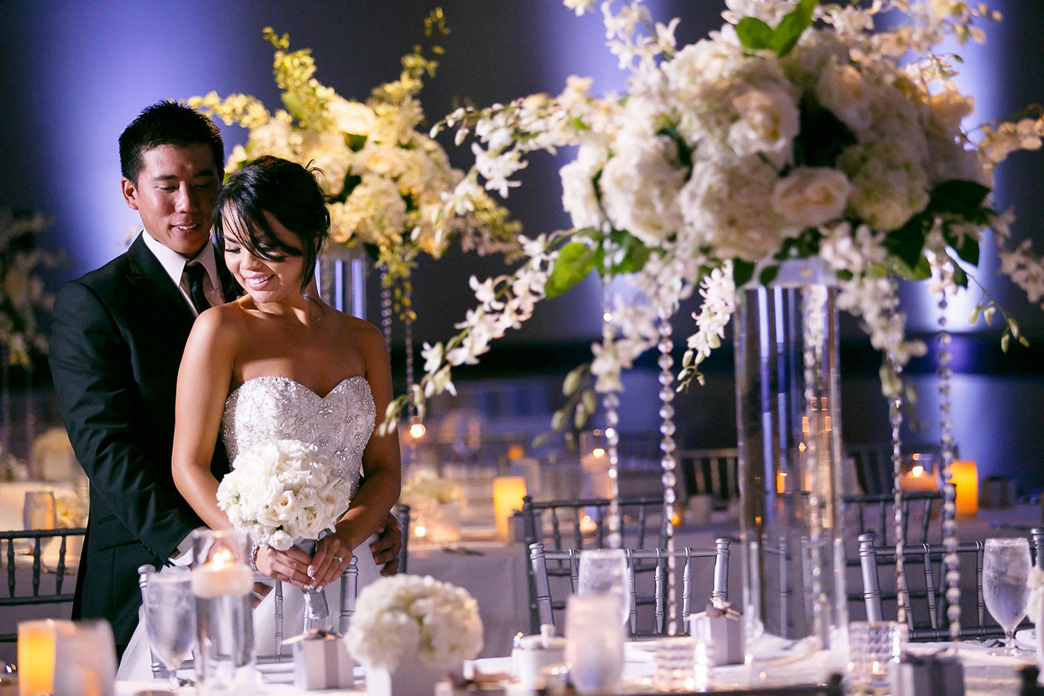 image of bride and groom at their wedding reception coordinated by make it memorable weddings